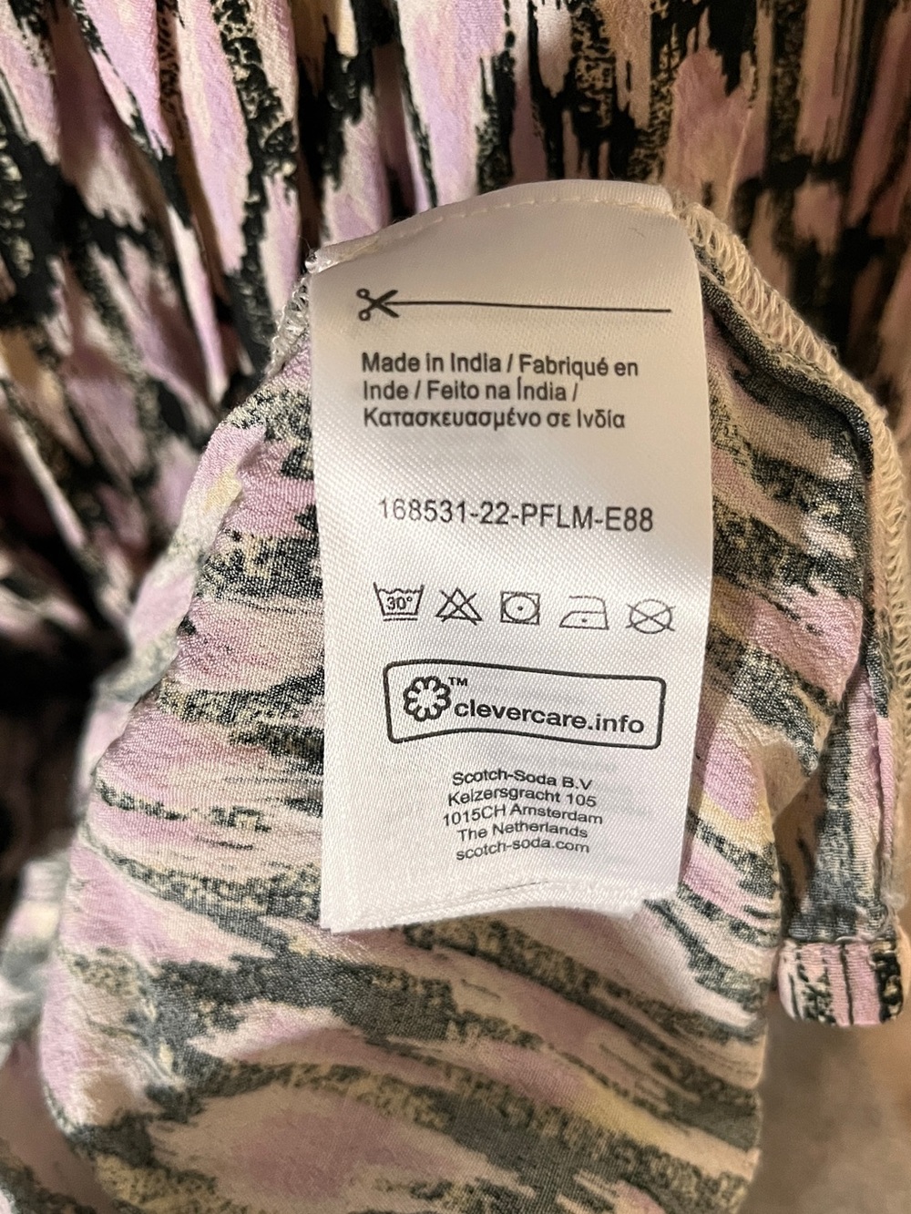 Scotch & Soda Pink and Black Tiered Maxi Dress - Picture 7 of 9